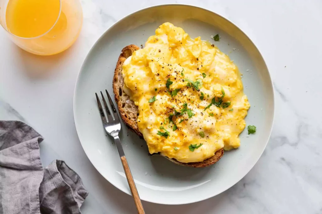 cheesy scrambled eggs